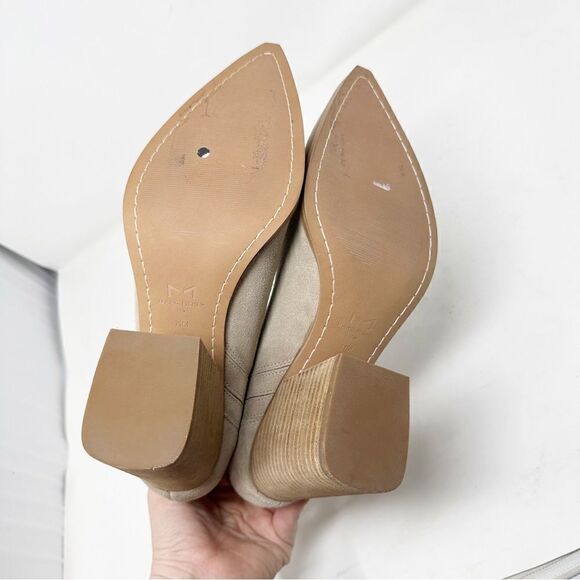 Marc Fisher Oshay Suede Pointed Ankle Booties 11 Grey - Picture 7 of 8